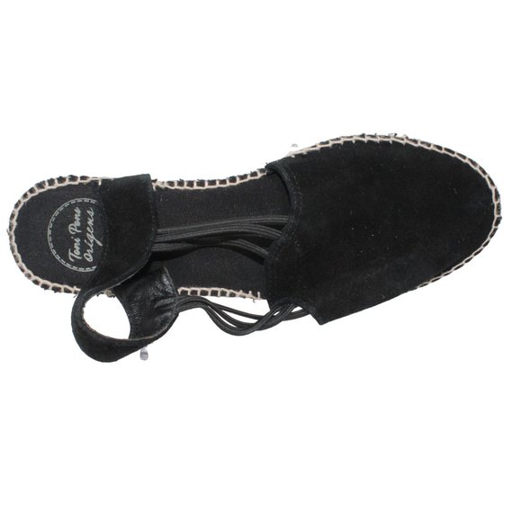 Toni Pons Womens Size 10.5 Nuria Black Suede Espadrille Slip On Sandals - Picture 12 of 16